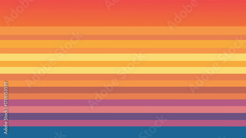 Horizontal Stripes Gradient Background in Warm Sunset Tones abstract