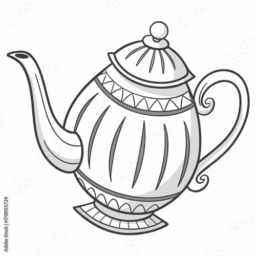 Vintage teapot for tea time and decoration
