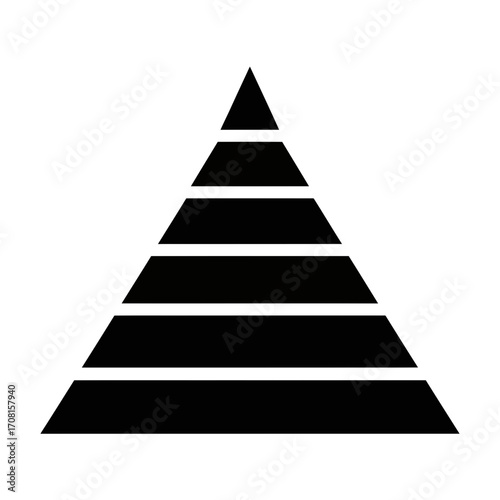 black pyramid on white background
