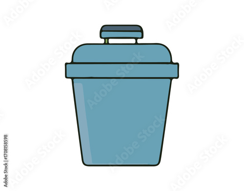 trash can isolated on white