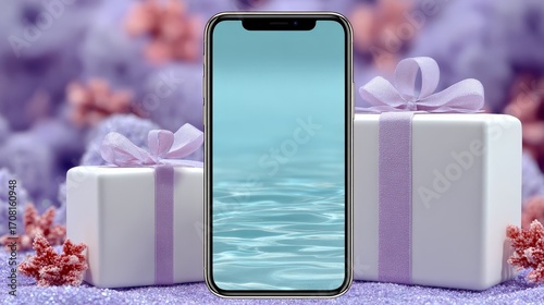Smartphone gift surprise, unboxing tech delights, festive mobile presents, perfect gift ideas for tech lovers, and holiday season cheer