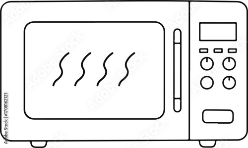 Outline of a Microwave Oven kitchen appliance