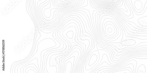 Abstract The pattern discovery vector topo diagram map. creative discovery White wave grid stripe line map topography. vector geographic contour mounted map background.	