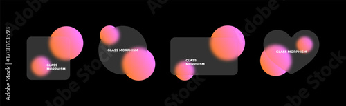 Translucent geometric shapes create depth with blurred circles, embodying the modern aesthetic of glass morphism in digital design environments.
