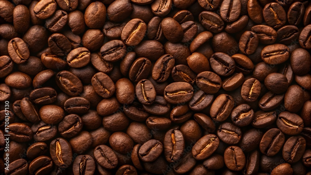 Obraz premium Roasted Coffee Beans Macro