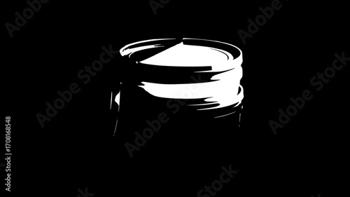 Colorful airtight storage jars on white background