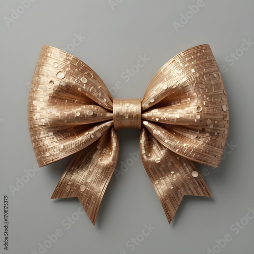Wallpaper Mural golden bow on white background Torontodigital.ca