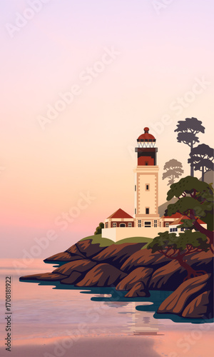 lighthouse on the coast