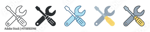 Maintenance Icon Set Multiple Style Collection