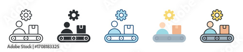 Production Icon Set Multiple Style Collection