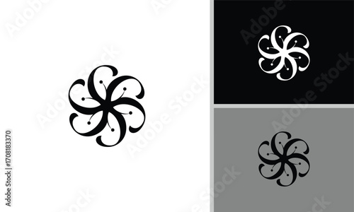 Creative, minimalist and elegant flower logo design