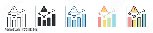 Statistics Icon Set Multiple Style Collection