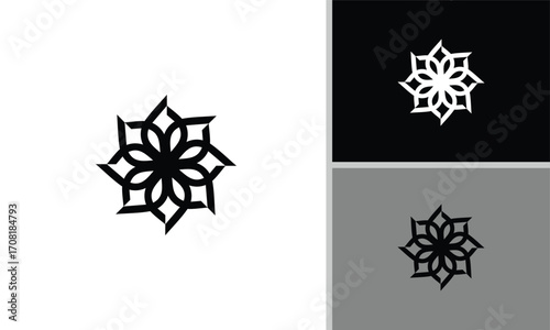 Creative, minimalist and elegant flower logo design