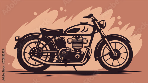 Vintage motorcycle illustration detailed sketch vector art scalable eps iconic retro design