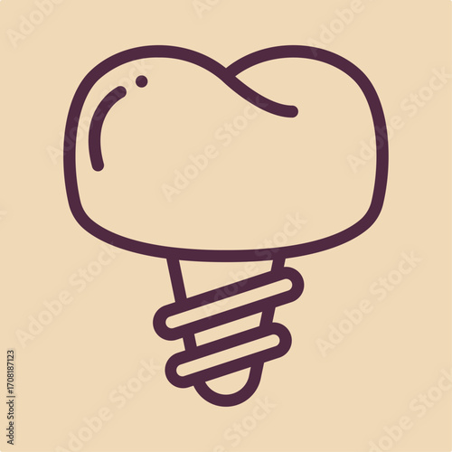 Tooth symbol artwork trendy useful vector Illustration design fascinating colorful background