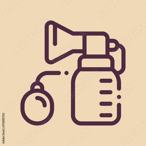 Bottle symbol artwork trendy useful vector Illustration design fascinating colorful background