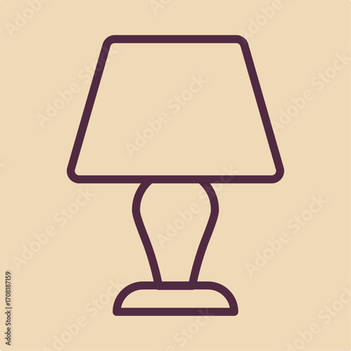 Lamp symbol artwork trendy useful vector Illustration design fascinating colorful background