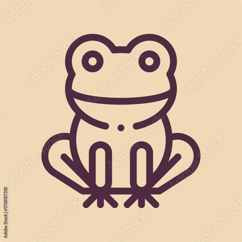 Frog symbol artwork trendy useful vector Illustration design fascinating colorful background