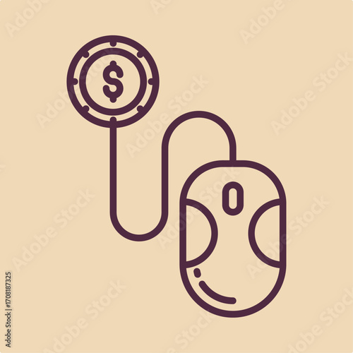 Mouse symbol artwork trendy useful vector Illustration design fascinating colorful background