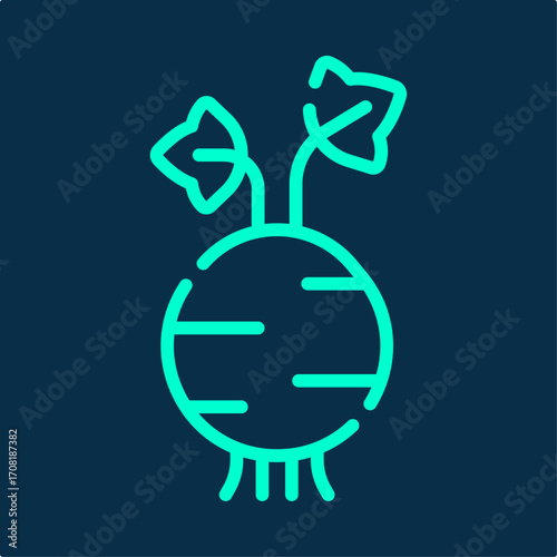 Vegetable symbol artwork trendy useful vector Illustration design aesthetic colorful background