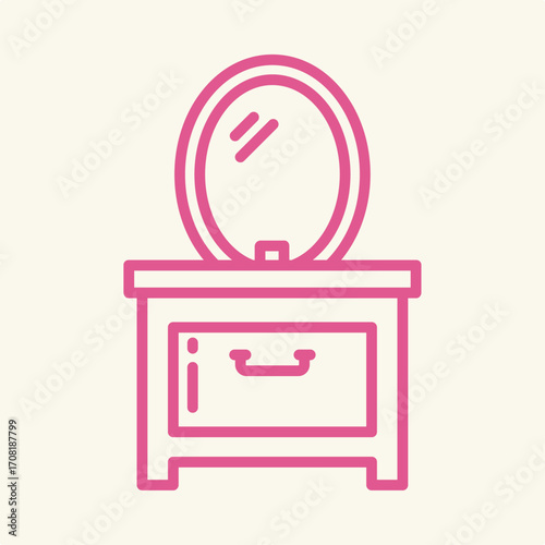 Dresser symbol artwork trendy useful vector Illustration design flawless colorful background