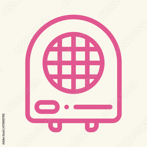 Room heater symbol artwork trendy useful vector Illustration design flawless colorful background