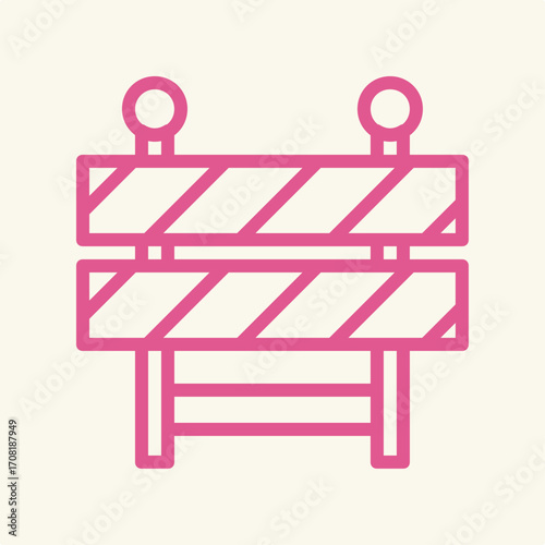 Barrier symbol artwork trendy useful vector Illustration design flawless colorful background