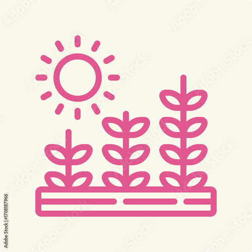 Planting seed symbol artwork trendy useful vector Illustration design flawless colorful background