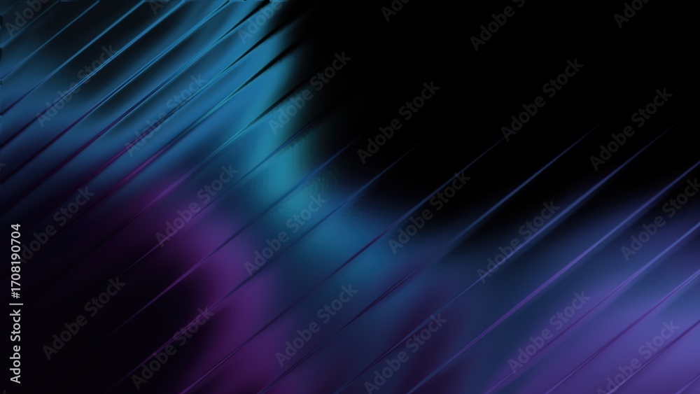 Obraz premium Dark Abstract Background With Diagonal Ripples And Teal Purple Gradient image photo