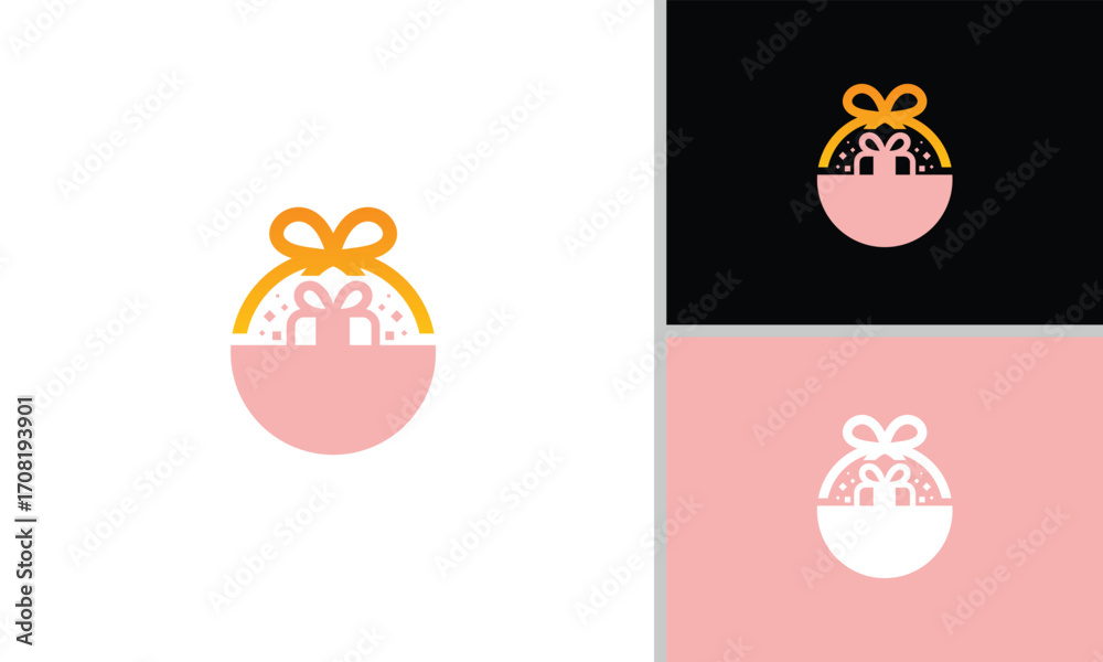 Fototapeta premium Creative, minimalist and elegant birthday card logo design