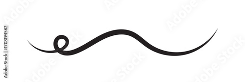 Squiggle line design element. Curved line design. isolated on white background. vector illustration. EPS 10 .