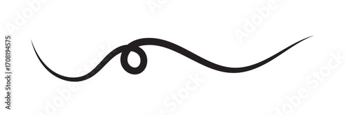 Squiggle line design element. Curved line design. isolated on white background. vector illustration. EPS 10 .