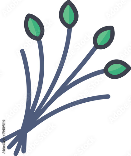 A charming bouquet of spring flowers, with a simple artistic design