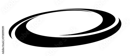 Lines in circle abstract background. Dynamic transition illusion. Black spiral on a white background. Perspective view.
