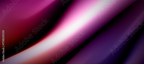 Blurred waves of purple and pink flowing light