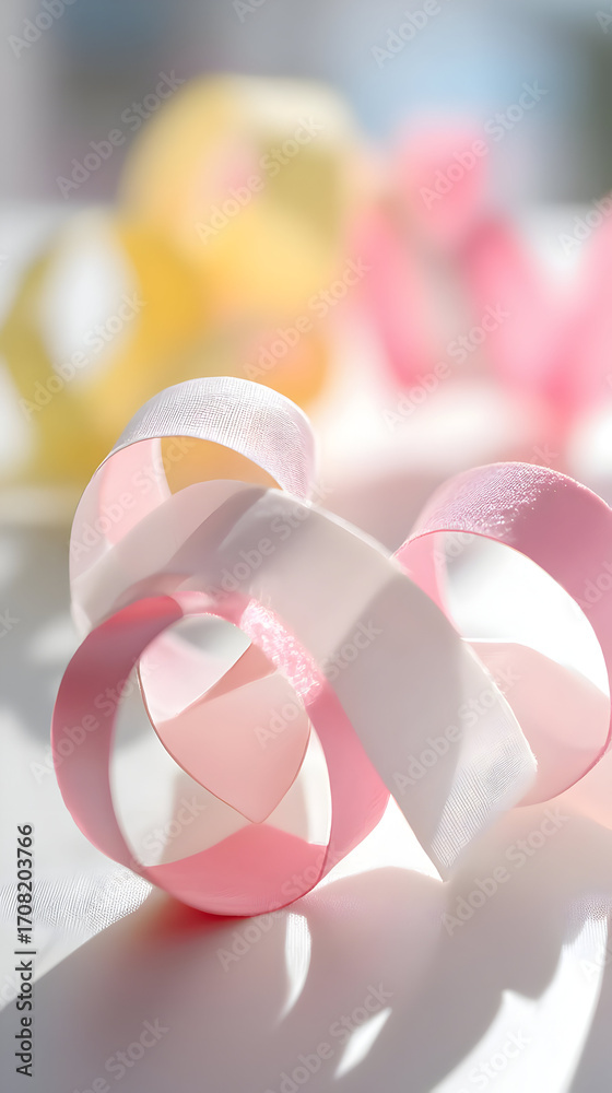 Fototapeta premium ribbons flowing randomly with soft glowing highlights