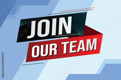 join our team word concept vector illustration with modern futuristic 3d style for landing page template ui web mobile app poster banner flyer background gift card coupon label wallpaper 