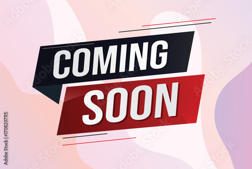 coming soon word concept vector illustration with lines 3d style for social media landing page, template, ui, web, mobile app, poster, banner, flyer, background, gift card, coupon, label, wallpaper 