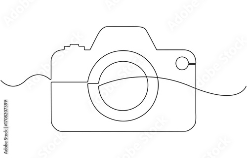 Continuous one line drawing camera.