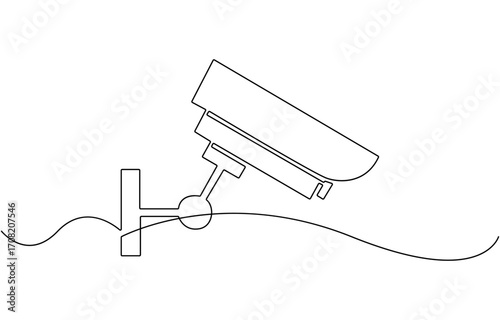 Continuous one line drawing camera.