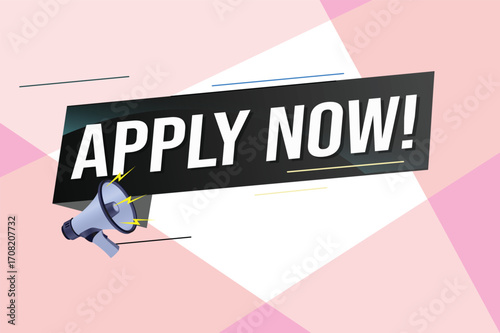 Apply now Banner design template for marketing. Last chance promotion or retail. background banner modern graphic design for store shop, online store, website, landing page
