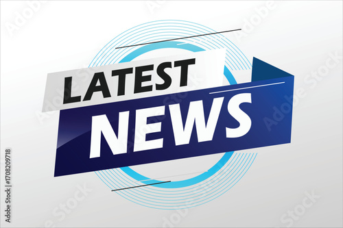 Latest news word concept vector illustration with blue lines modern futuristic 3d style for landing page template ui web mobile app poster banner flyer background gift card coupon label wallpaper 