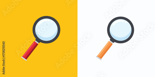 Set of magnifying glass icon. Magnifier or loupe icon. Search icon. Magnifying glass zoom icon.