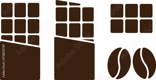 Rich dark chocolate bars and roasted coffee beans for a delightful treat