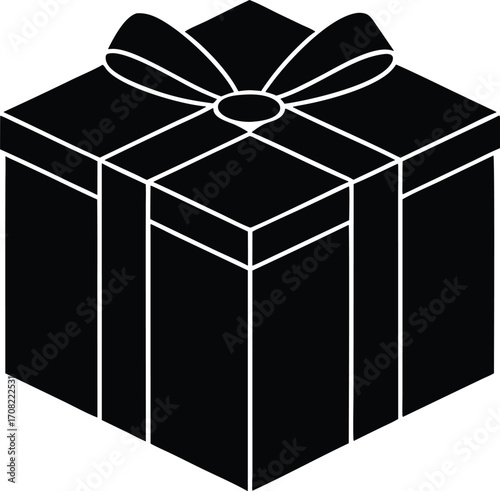 3D gift box vector icon.