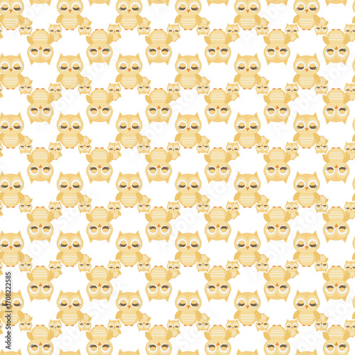 Seamless childish pattern with funny animals faces . Creative  kids texture for fabric, wrapping, textile, wallpaper, apparel. Vector illustration