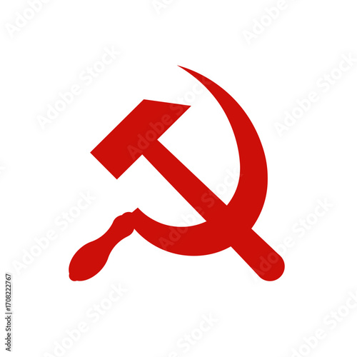 Hammer and Sickle. USSR or Soviet Union flag element