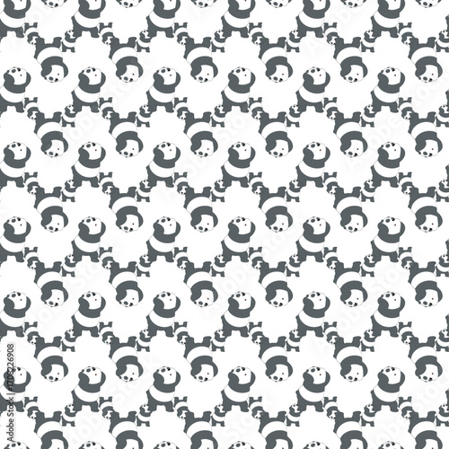 Seamless childish pattern with funny animals faces . Creative kids texture for fabric, wrapping, textile, wallpaper, apparel.