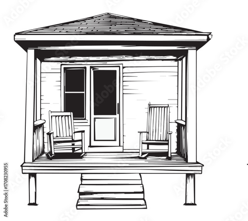 illustration of front porch space