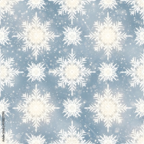Winter snowflake pattern christmas holiday background snow ice crystal festive season celebration design